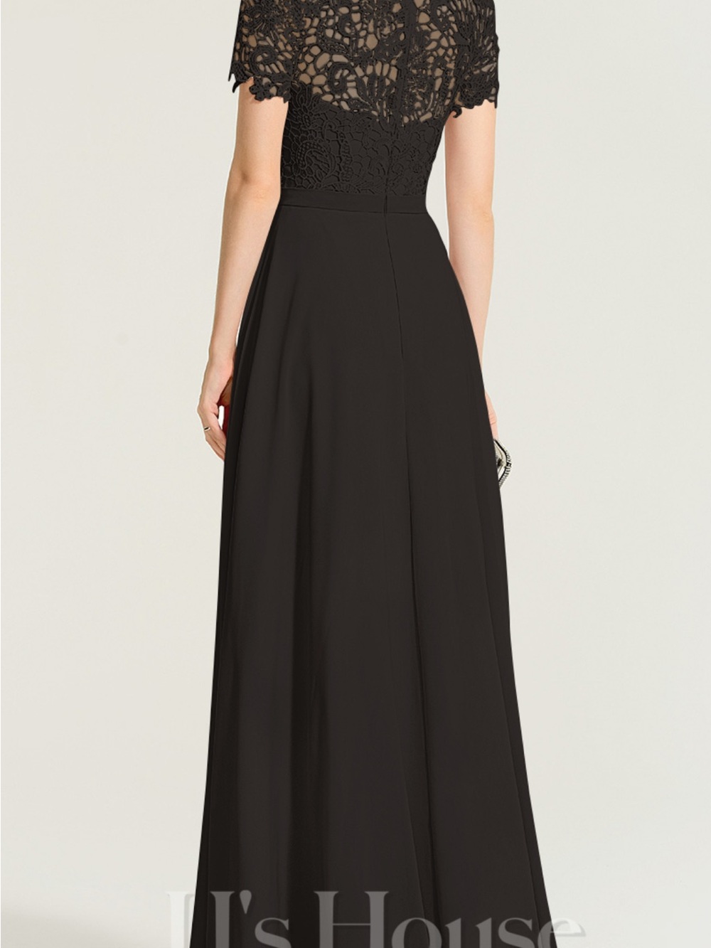 JJs House Black Lace High-Neck Evening Dress- Mother of the Bride - Picture 2 of 4